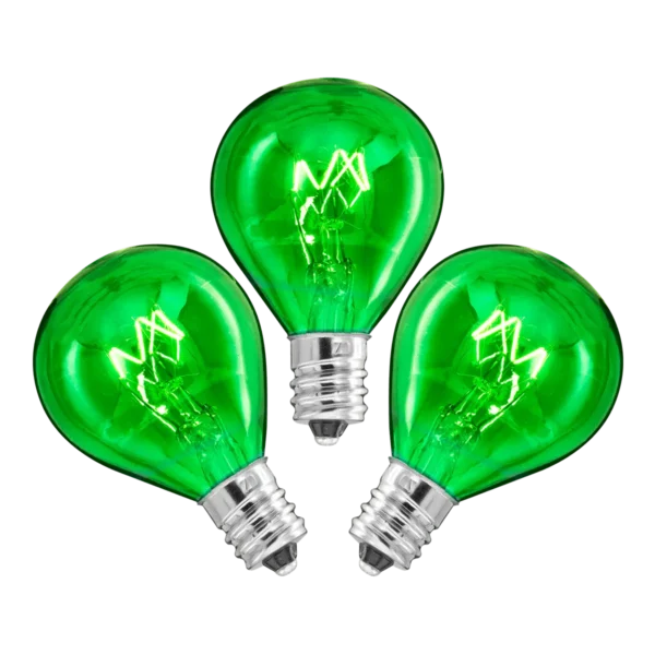 20 Watt Light Bulbs - 3 Pack - Green