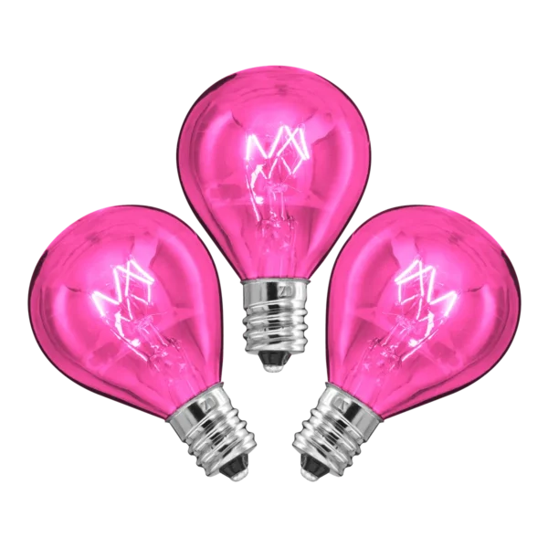 20 Watt Light Bulbs - 3 Pack - Pink