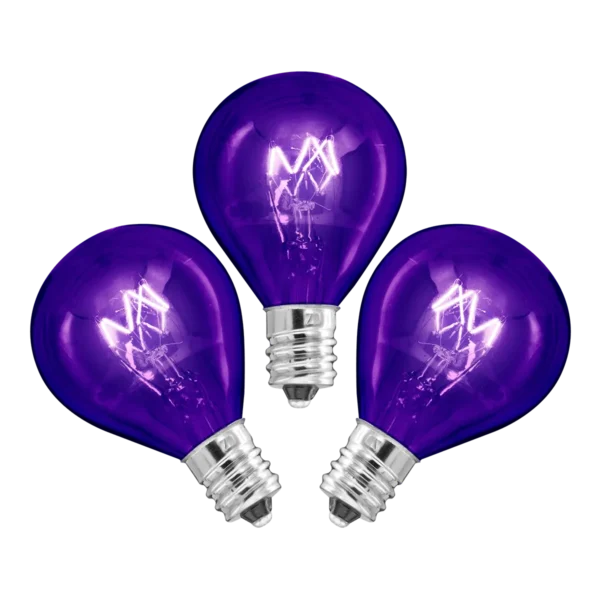 20 Watt Light Bulbs - 3 Pack - Purple
