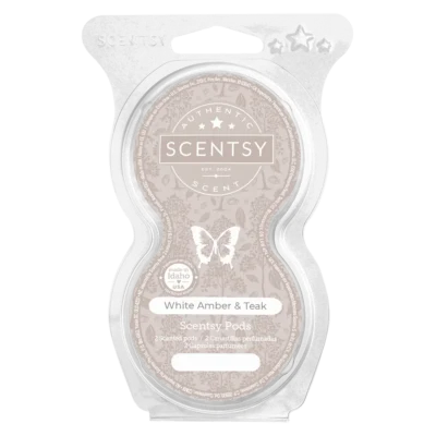White Amber & Teak Scentsy Pod Twin Pack