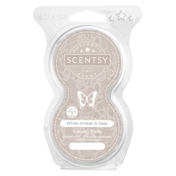 White Amber & Teak Scentsy Pod Twin Pack