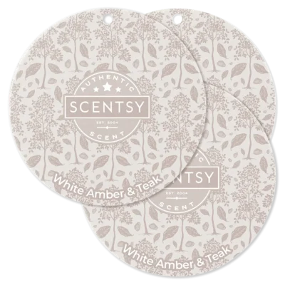 White Amber & Teak Scent Circle 3-Pack